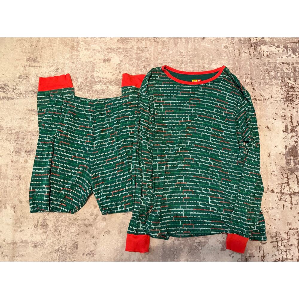 LEGO Stacked Brick Pattern Pajama Set Size Medium 100% Cotton